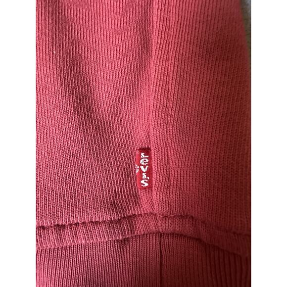 Levi’s Men Medium Red & White Logo Sweatshirt Crewneck Pullover Retro Style - Picture 2 of 9